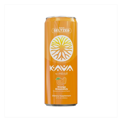 [BRSROGI2O57GCDI2] Mitra9 | Orange Dreamsicle Kava Seltzer - Sparkling Relaxation Drink | 12-Pack | Non-Alcoholic Alcohol Alternative | 500mg Kava Root Extract | Low Calorie, Plant Based Stress Relief | 12 fl oz Cans