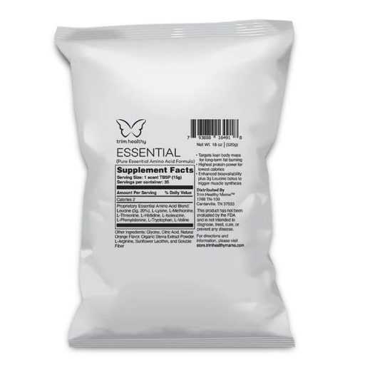 [BRSREAAHBYMWMYDJ] Trim Healthy Essential Amino Acid Formula, Pure Protein Powder with Leucine, Citrus Flavor, 18 oz