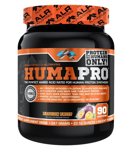 [BRSWYYYDOEIGME3X] ALR Industries HumaPro Essential Amino Acid Formula | EAA Protein Supplement | Supports Muscle Recovery & Performance | Vegan, Gluten Free | | 90 Servings (Passion Fruit)