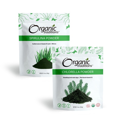 [BRSRAGAZCMNAKCD2] Organic Spirulina & Chlorella Superfood Powder, Vegan, Non-GMO