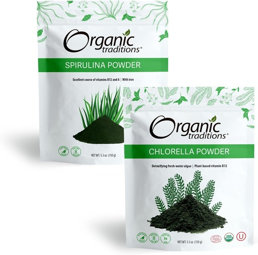 [BRSRAGAZCMNAKCD2] Organik Spirulina & Chlorella Superfood Toz, Vegan, Non-GMO