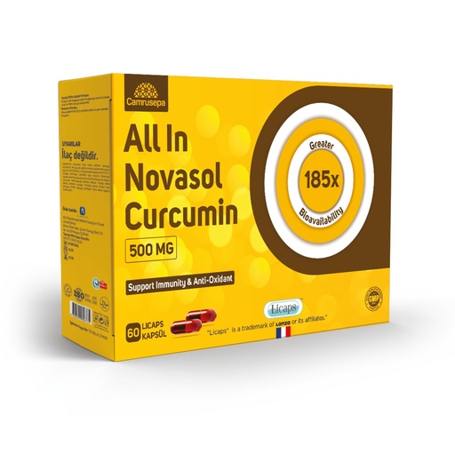 [BRSREFL4BVYBOH3D] All in Novasol Curcumin Herbal Supplement – Advanced Curcumin Formula, Enhanced Absorption Licaps Capsules, Supports Antioxidant, Immune & Cellular Health | 60 Capsules