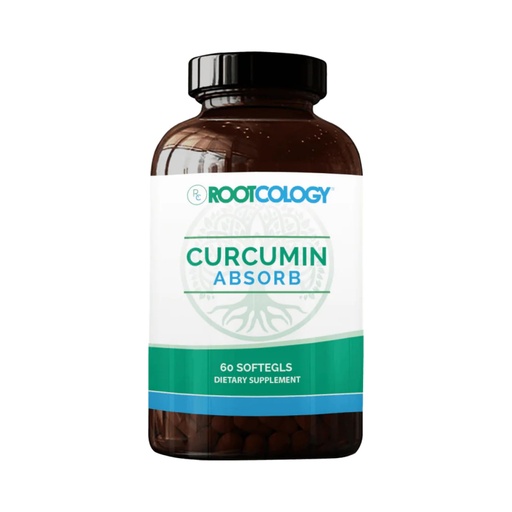 [BRSWGEL5PN5WCETV] Rootcology by Dr. Izabella Wentz | Curcumin Absorb | Curcumin Turmeric Blend with 3 Bioactive Curcuminoids & Turmeric Oil | 60 Softgels