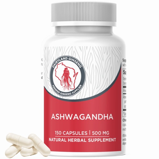 [BRSWGGD5PMMB6ET5] Dairyland Management Ashwagandha Capsules 150ct - 1000 mg per Serving Max Strength Ashwagandha Root Powder - Herbal Supplements and Extract