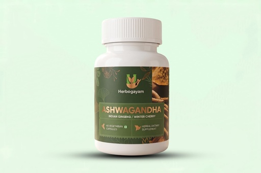 [BRSRGBT3AUHQ23LX] Ashwagandha 500 mg Capsules, Withania Somnifera (Winter Cherry) Root Extract, 60 Vegetarian Capsules, 60 Servings, Plant-Based Herbal Dietary Supplement, Botanical Ingredient, Pack of 2