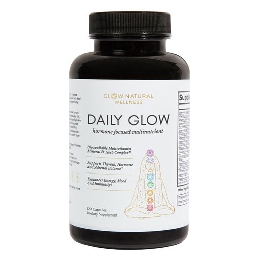 [BRSRA2Q6BYNBMGQ3] Glow Natural Wellness Daily Glow - Multivitamin for Women with Herbs, Minerals, Vitamins A, C, D3, E & K2, No Iron - 120 Capsules