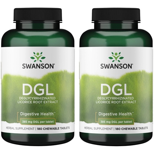 [BRSWGAAKBAFG23TO] Swanson Dgl (Licorice) 385 Milligrams 180 Chwbls (2 Pack)