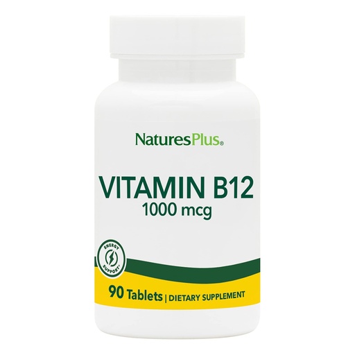 [BRSWIYT3PMCAKA3A] NaturesPlus Vitamin B12 1000 mcg - 90 Tablets - Energy & Immune Health Support - Gluten Free, Vegetarian - 90 Servings