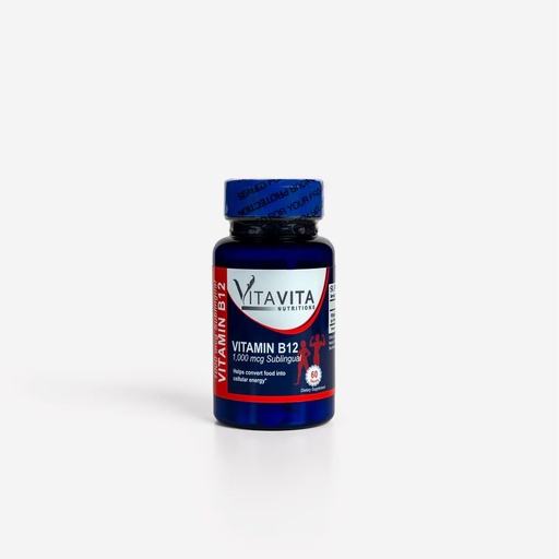 [BRSRAEIBCJYWOFDD] Vitamin B12 1,000 mcg Sublingual- Halal Certified, Vegan, Vegetarian, Gluten Free (60 Tablets)