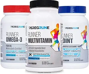 [BRSWYGT2CN4BQGQ3] Runner Vitamin, Joint Support, & Omega-3 Bundle (1 Month Supply): Engineered Running Supplement | Antioxidants, Vitamin B Complex, Probiotics, Glucosamine/Chondroitin/MSM, EPA/DHA Fish Oil