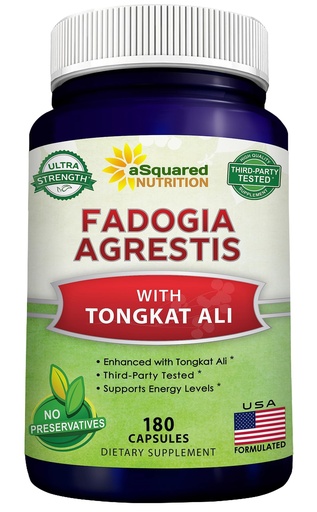 [BRSROYL6C4MWOYLZ] aSquared Nutrition Fadogia Agrestis 600mg and Tongkat Ali 400mg Supplement (180 Capsules) - Fadogia Agrestis Extract & Powder Complex Pills for Men & Women