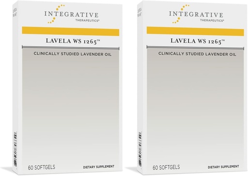 [BRSRM2YZCIOQACD5] Integrative Therapeutics Lavela WS 1265 - Lavender Essential Oil Supplement for Sleep & Stress Support* - Dairy-Free - 120 Softgels (120 Servings)
