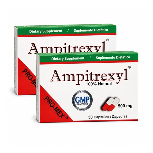 [BRSRYZT3AQGQOHQ4] Ampitrexyl Formula, Antioxidant Capsules, 500 mg, 30 Capsules Each, Pack of 2