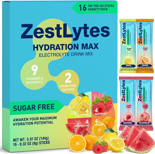 [BRSRAGAQOAIRGEYY] Salty Fruit Flavor Powder Packets, Electrolyte Powder Drink Mix, Liquid Everyday IV Drink Mix for Rehydration Max | Sugar Free | 9 Vitamins & Nutrients | 2 Hydration Factors | 16 Sticks