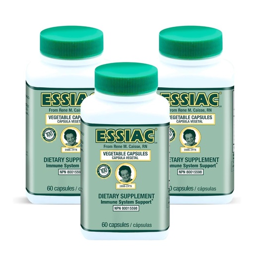 [BRSRAFQDDNYRQ33K] Essiac Tea All-Natural Herbal Extract Capsules – 60 Capsules | Powerful Antioxidant Blend to Help Promote Overall Health & Well-Being | Original Formula Since 1922 (Pack of 3)