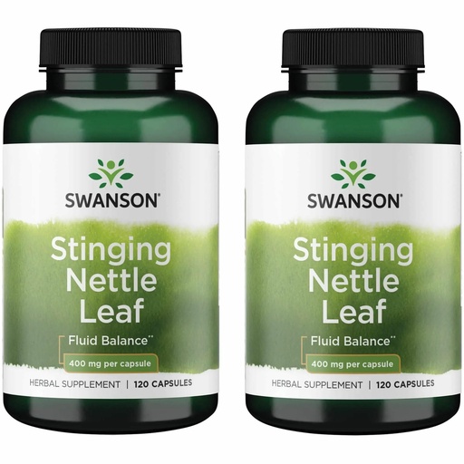 [BRSWGFD3B4PBEC3K] Swanson Stinging Nettle Leaf (Urtica Dioica) - Herbal Supplement Promoting Urinary Tract & Respiratory Health Support - May Support Healthy Fluid Balance - (120 Capsules) (2 Pack)