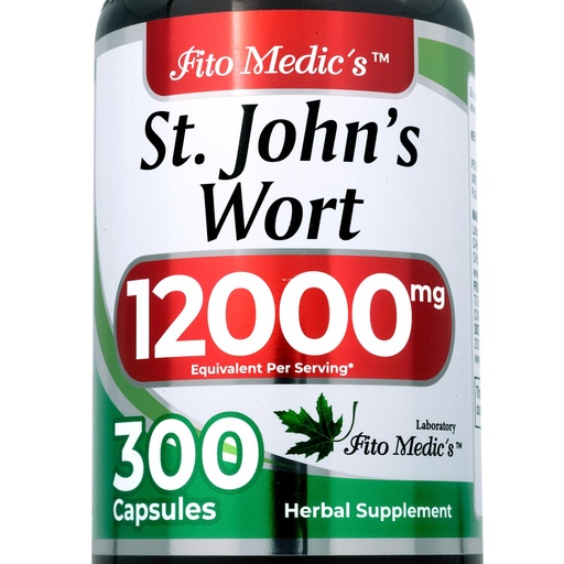 [BRSREEA2ORYR6DL3] FITO MEDIC'S St. Johns Wort | St. Johns Wort Leaf Capsules | 300 Capsules | Concentrated Extract | Highly Absorbable Herbal Supplement