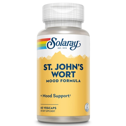 [BRSWIYTYCUPREYLU] SOLARAY Guaranteed Potency St. John's Wort 900 mg Capsules | 60 Count