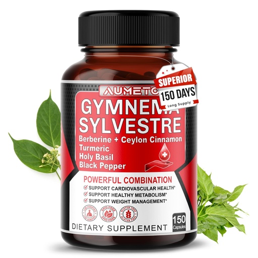 [BRSRMFQNAQFQM2D4] Ultra Gymnema Sylvestre Supplements - Enhanced with Berberine Ceylon Cinnamon Holy Basil for Optimal Immunity, Pancreatic & Circulatory Function