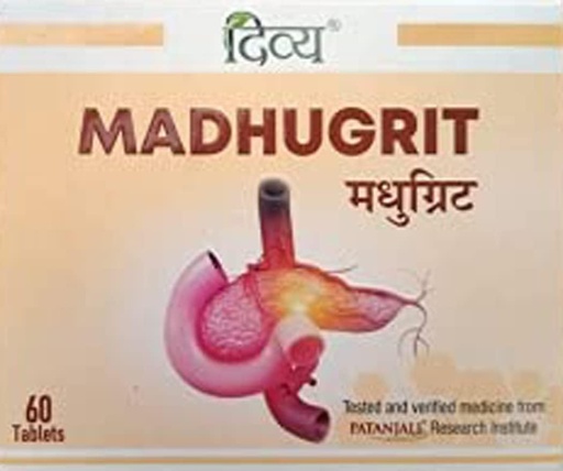 [BRSWYAARAUNRUAD3] Patanjali Divya Madhugrit 60 tablettia - 1 tabletin pakkaus