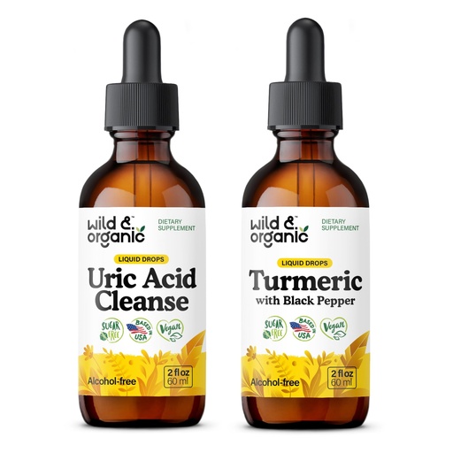 [BRSRAGIQB56RUDLD] Uric Acid Cleanse Tincture 2 fl oz & Turmeric Tincture 2 fl oz