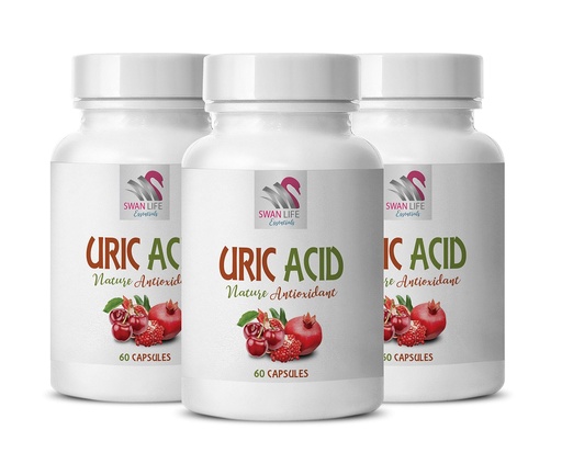[BRSWYFL3OAFAIG34] amla Supplement - URIC Acid Natural ANTIOXIDANT - Turmeric Curcumin - Citric Acid - Chanca Piedra - 3 Bottles 180 Vegetable Capsules