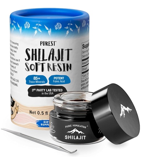 [BRSWGBTQOEHBYDYZ] Pure Himalayan Shilajit | 100% Pure Natural Shilajit Grade A Max Potency 85+ Trace Minerals & Fulvic Acid | 3rd Party US Lab Tested | Soft Resin | 15g (15ml)