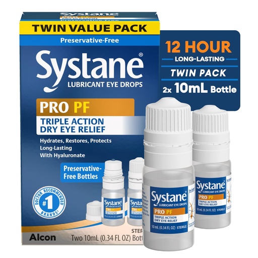 [BRSRABQTDINRQCY6] Systane PRO Preservative Free 12 Hour Dry Eye Relief, 0.33 Fl Oz, 2 Pack