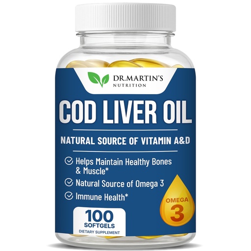 [BRSWYFICDIMWOA3J] COD Liver Oil | 300 Softgels | Natural Source of Omega 3 Fatty Acids | Triple Strength | Best Immune Health, Healthy Bones & Muscles Dietary Supplement |