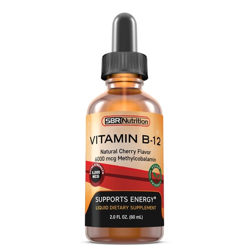 [BRSW2FICCAMAEC3P] SBR Nutrition Extra Strength 6000mcg Vitamin B12 Sublingual Liquid Drops - Methylcobalamin, VIT B 12 Supports Energy, Max Absorption, 60 Servings, Non-GMO, Vegan Friendly, Manufactured in The USA