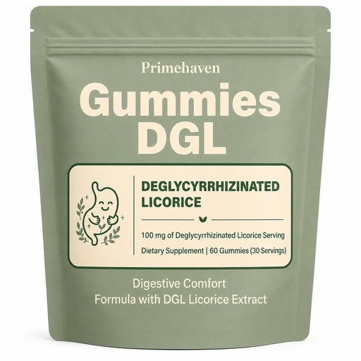 [BRSRYZY6OANRGYDV] DGL Gummies, 400mg DGL Licorice Root Extract Supplement, Supports Digestive, Stomach & Gut Comfort, Vegan, Gluten-Free, Berry Flavor, 60 Gummies