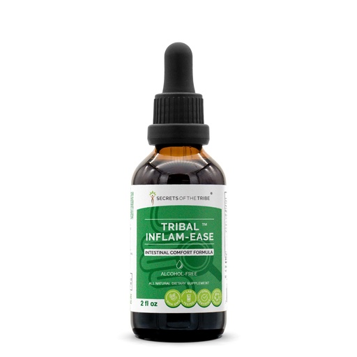 [BRSWGZ3RBAFGYAI2] Tribal Inflam-Ease Alcohol-Free, Glycerite Turmeric, Licorice, Meadowsweet, Ginger, Spirulina. Tincture Herbal Extract Intestinal Comfort Formula 2 OZ