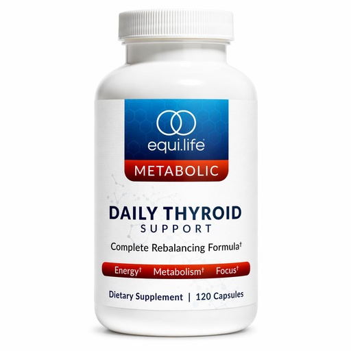 [BRSW2ZLYBAOWE333] EquiLife Daily Thyroid Support Supplement for Women and Men – Aids Healthy Thyroid Function, Assisting in T4 to T3 Conversion, Supports Healthy Stress Response, Antioxidants & Adaptogens, 120 Capsules