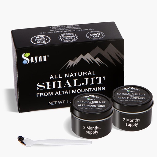 [BRSWGYALDJ4AGFLG] Sayan Pure Authentic Altai Shilajit Resin - 30 Grams, 4 Month Supply - High Efficacy Organic Fulvic Acid Supplement for Women and Men to Support Immune System, Energy, & Detox - Vegan, Non-GMO