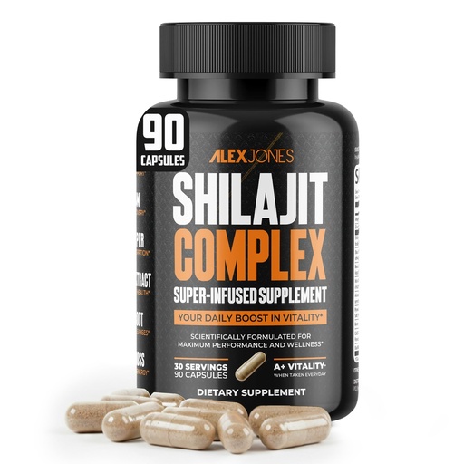 [BRSREZA3AANQOFD5] Maximum Vitality Shilajit Complex – Multi-Herb Formula with Sea Moss, Ashwagandha for Men & Black Seed Oil – Shilajit Wellness Support – 90 Count Capsules