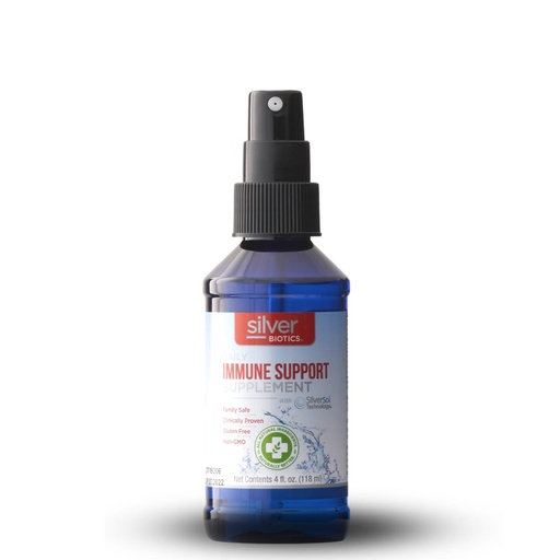 [BRSWIHAACQHAACL2] Silver Biotics Patented Multivalent SilverSol Technology | Ag₄O₄ 10 PPM Immune Support | Bio-Hacking Immune Building Natural Support | 4 oz. Sprayer