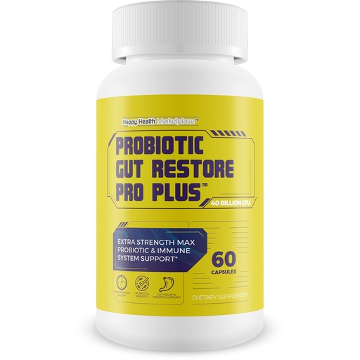 [BRSREEI5DMMQYELO] Probiotic Gut Restore Pro Plus - Restore Your Health and Body Balance with Probiotics - Natural Immune Support - Balance Blood Health - Improved Energy - Improved Mood