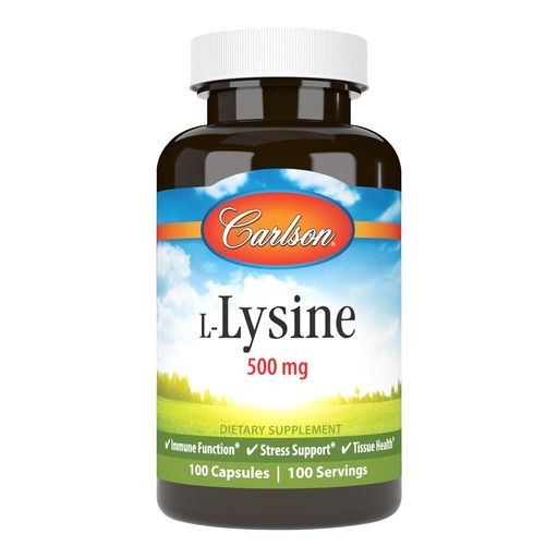 [BRSWIYILCUAACD34] Carlson Labs L-Lysine, 500mg, 100 Capsules