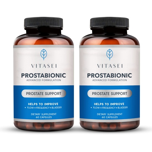 [BRSRMYYFCAPRA33P] VITASEI Prostabionic with Graminex, Saw Palmetto, Pygeum Africanum - Bladder Control and Prostate Supplements for Men - 60 Capsules (Pack of 2)