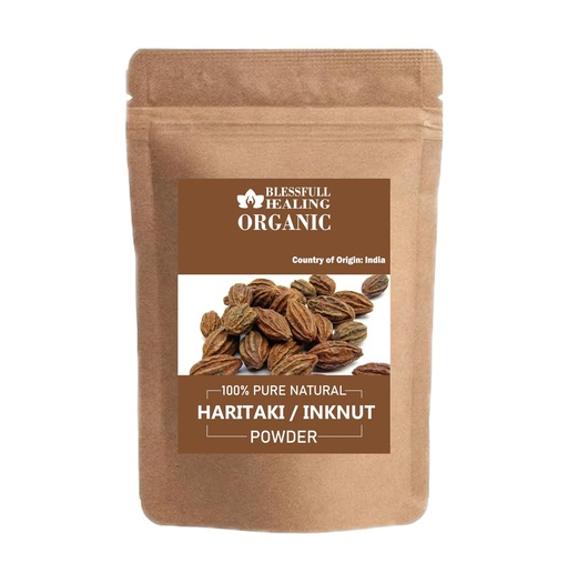 [BRSRAYIFDN5WA3I6] Blessfull Healing Organic Haritaki/Inknut Powder 100% Pure Natural 200 Gram / 7.05 oz
