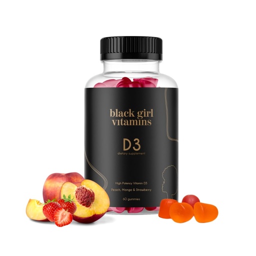 [BRSRAYAZCEPRAE3A] Black Girl Vitamins - Vitamin D3 Gummies, for Immune, Energy, and Bone Support, 2000IU (50mcg) Vitamin D per Serving, Gluten-Free Vitamin D Gummies