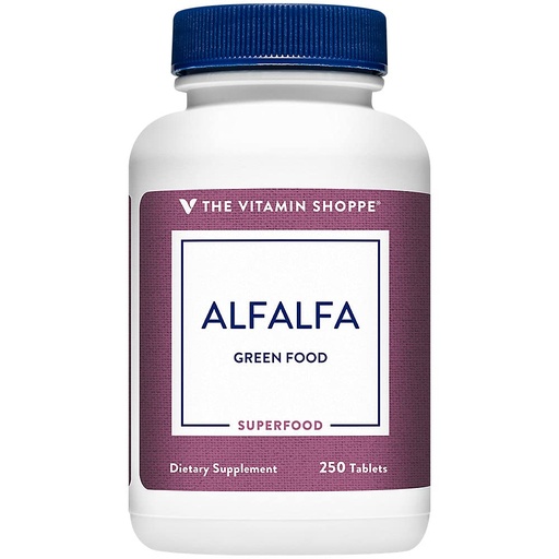 [BRSWIYTYOEDR4F3A] The Vitamin Shoppe Alfalfa 500 Natural Green Food Supplement, (250 Tablets)