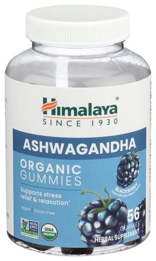 [BRSRMAL3O57BAC3X] Himalaya Organic Ashwagandha Gummies, 56 CT