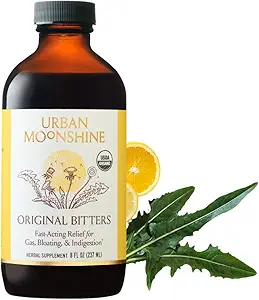 [BRSWIYIQBFYQKG3C] Urban Moonshine Original Digestive Bitters - Debloat - Gut Health - Appetite Regulation - Digestive Support - Certified Organic - Dandelion Root - Burdock Root - 8 Fl Oz