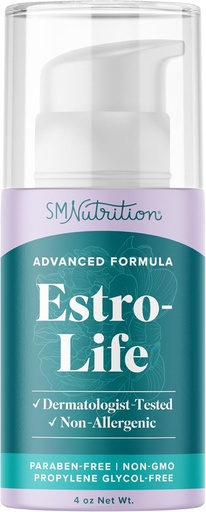 [BRSRM2YTCIIBOCTF] Advanced Estro-Life Balancing Hudkrem for kvinner | Cosmetic Skin Cream med Estriol, Wild Yam, Black Cohosh, Vitamin A, Black Currant Olje & Manganesisk | Paraben-Free | 80 Applications