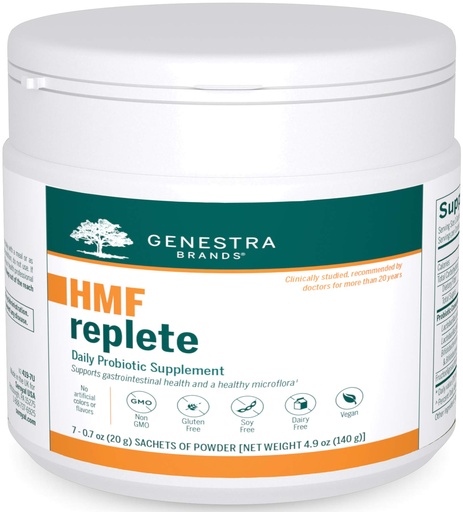 [BRSROAL6C55BY2Q7] Genestra Brands HMF Replete | Probiotic Formula to Support Healthy Gut Flora | 7 Sachets