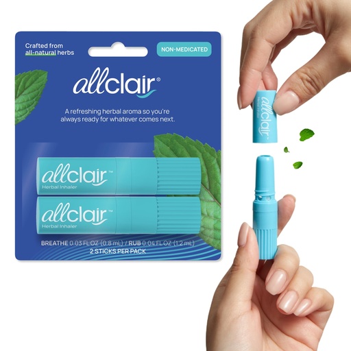 [BRSROGLYPN6BUDLV] Allclair Nausea Relief Inhaler for Motion & Morning Sickness – Fast-Acting, Non-Drowsy, Natural Alternative to Pills & Patches, Travel Essential (2 Inhalers)