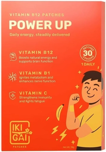 [BRSRGFQYCUIAO2DL] IKIGAI B12 Energy Transdermal Patch – Vitamin B12, B1 & Vitamin C Daily Skin Patch | 30 Peel & Stick Plant-Based Vitamin Patches for Men & Women | Pill-Free Supplement Alternative | External Use Only