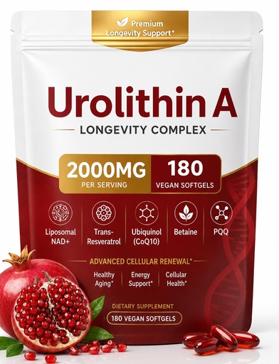 [BRSRYZYDOF6AAAIY] FINDING FERDINAND Urolithin A Supplement with Liposomal NAD+, Trans-Resveratrol, 12-in-1 Formula - Supports Muscle Strength & Endurance, Promotes Cellular Health & Renewal, 180 Softgels