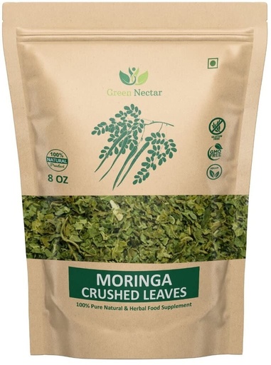 [BRSROYYRAENQE33Z] Moringa Tea Cut Leaves 8 Ounces(0.5 lb), Rich Source of Antioxidants (8 Ounces(1 Pack))